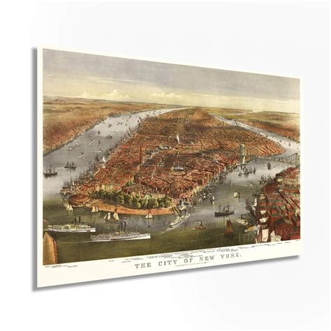 Buy Historix Vintage 1870 of New York City - 24x36 Inch Vintage Wall ...