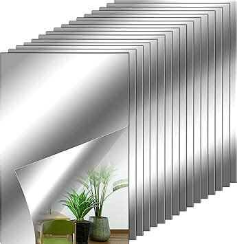 Tenare Flexible Mirror Sheets Self Adhesive Non Glass Mirror Tiles Mirror Stickers for Home Wall ...