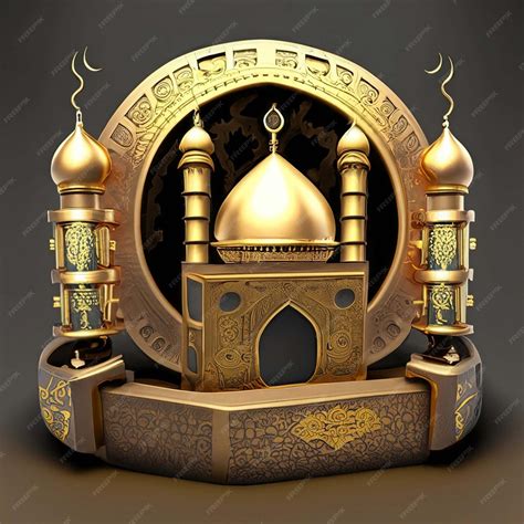 Premium AI Image | golden mosque