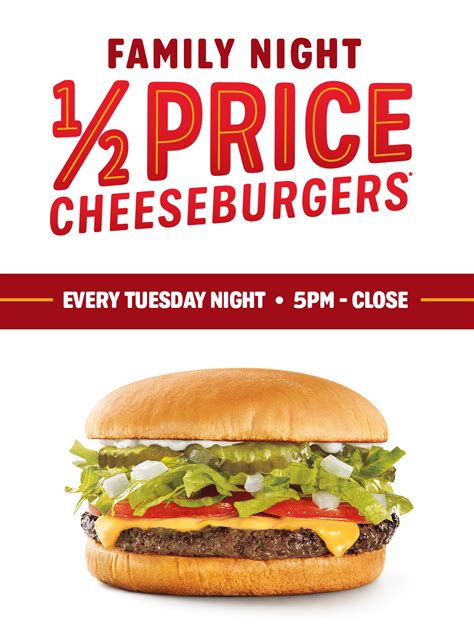 Sonic 1/2 Price Cheeseburgers