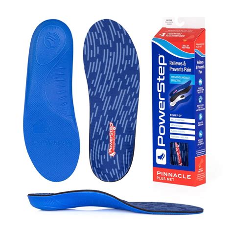 Buy PowerStep Pinnacle Plus Orthotic Shoe Insoles with Metatarsal Pad and Neutral Arch Support ...