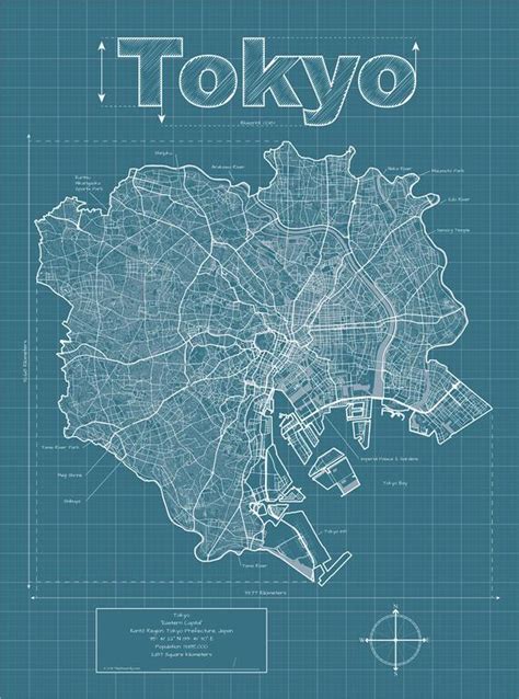 Tokyo Map Tokyo Street Map Tokyo Wall Map Tokyo Art | Etsy | Tokyo map ...