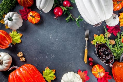 Premium Photo | Thanksgiving table setting background