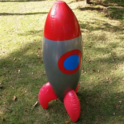 New Inflatable Toys Inflate Red Rocket Model Toys Children Birthday ...