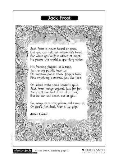 Jack Frost poem – Primary KS1 teaching resource - Scholastic