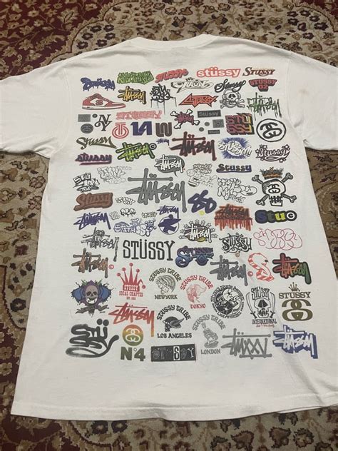 Stussy All Logo, Men's Fashion, Tops & Sets, Tshirts & Polo Shirts on Carousell