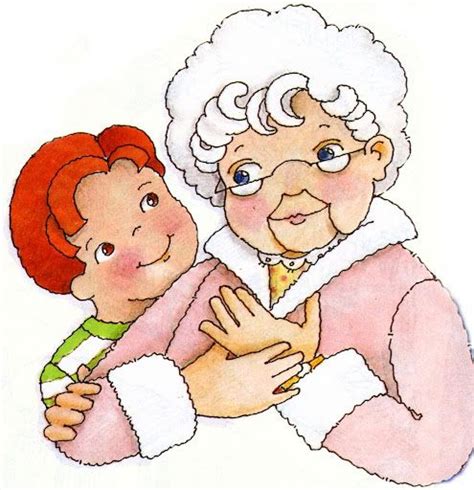 grandmother and grandson | Dia dos avós, Imagens fofas, Desenhos