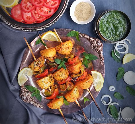 Tandoori Aloo Tikka - Lets Cook Healthy Tonight