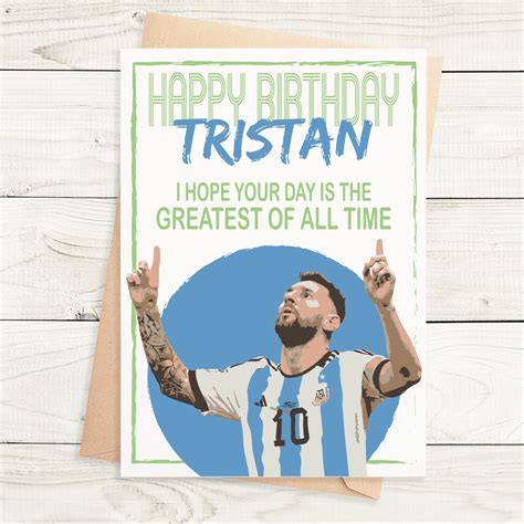 Lionel Messi Birthday Card Greatest of All Time - Etsy