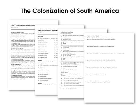 The Colonization of South America | Teaching Resources