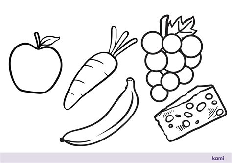 Food Colouring Pages Clip Art Library - vrogue.co