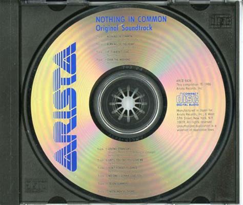 Nothing in Common Soundtrack (1986) - CD Sniper Reference Collection of Rare Movie Soundtracks