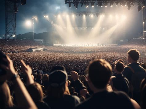 Premium AI Image | Crowd on stage music festival