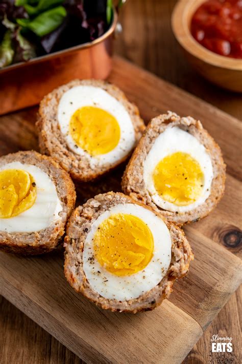 Gluten Free Oven Baked Scotch Eggs | Slimming Eats