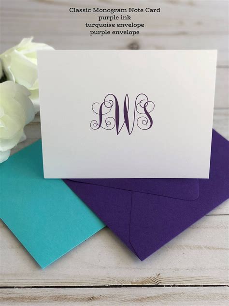 Personalized Note Card Set / Personalized Stationary Cards / - Etsy | Note cards, Monogrammed ...