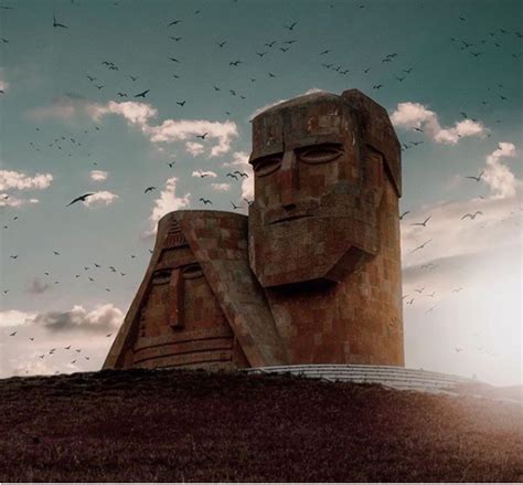 "We are the mountains" statue in Artsakh : r/interestingasfuck