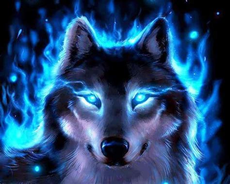 Download Super Cool Wolf Engulfed In Flames Wallpaper | Wallpapers.com