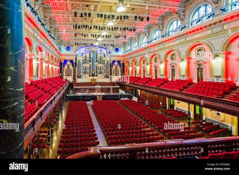 Interior view of Sydney Town Hall theatre and organ taken in Sydney ...