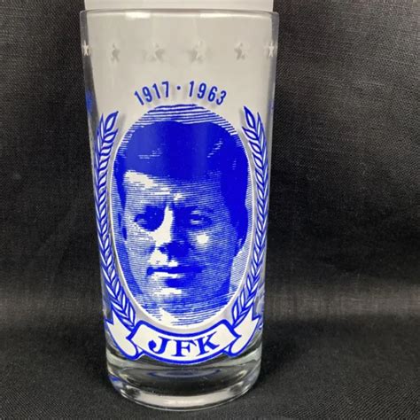 VINTAGE JFK MEMORIAL drinking Glass John F Kennedy $13.98 - PicClick