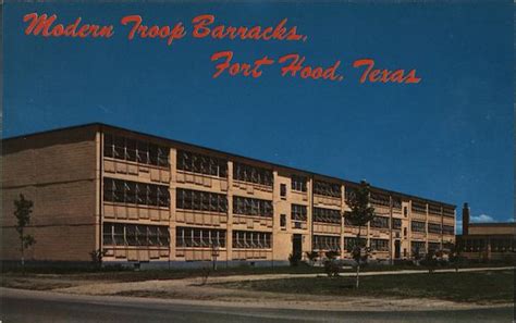 Modern Troop Barracks Fort Hood, TX Postcard