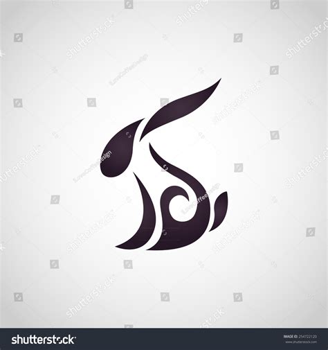 Rabbit Logo Vector Stock Vector (Royalty Free) 254722120 | Shutterstock