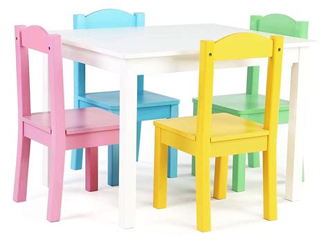 Set Mesa Para Niños Y 4 Sillas En Tonos Pastel Madera-435 - $ 5,799.00 ...