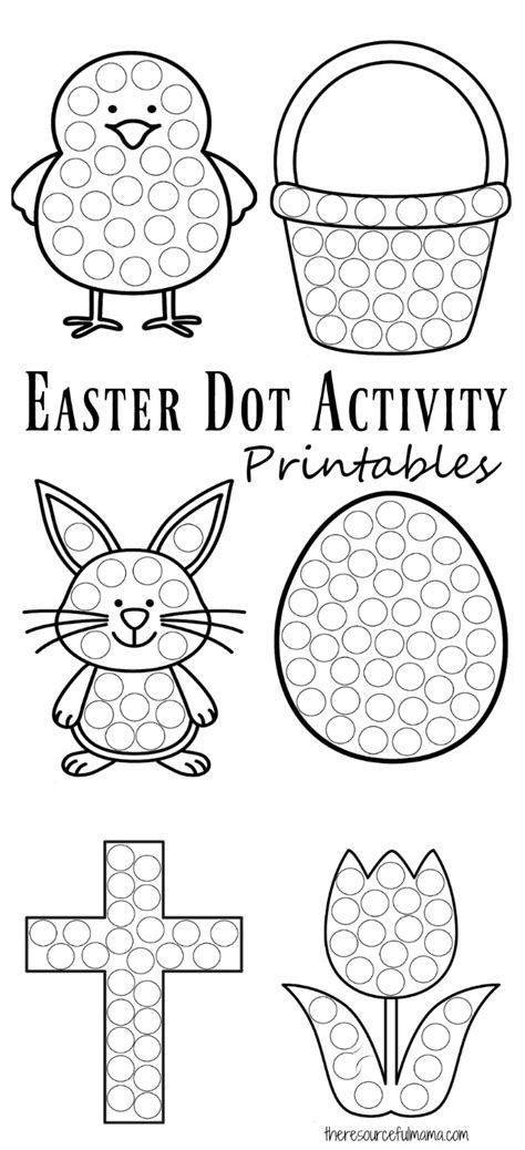 easter dot activity printables pin image 2 - The Resourceful Mama