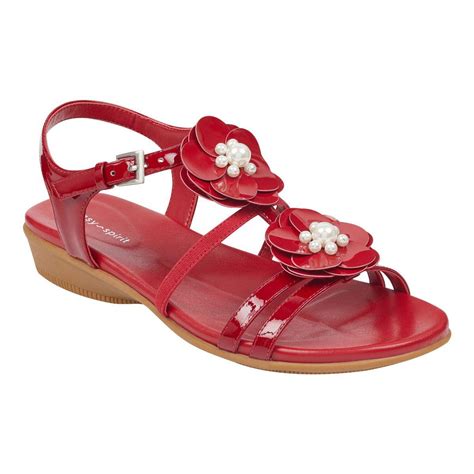 Easy Spirit Haven Flat Sandals in Light Natural Patent (Natural) - Lyst