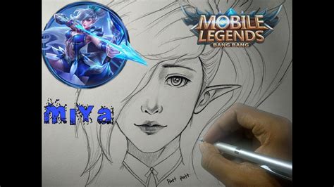 How to draw MIYA mobile legend | speed draw - YouTube