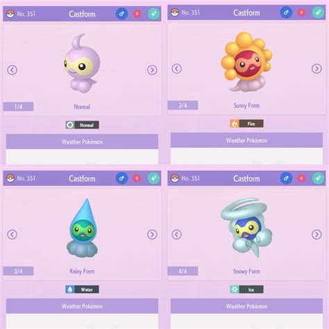 Shiny Castform Forms? : pokemon