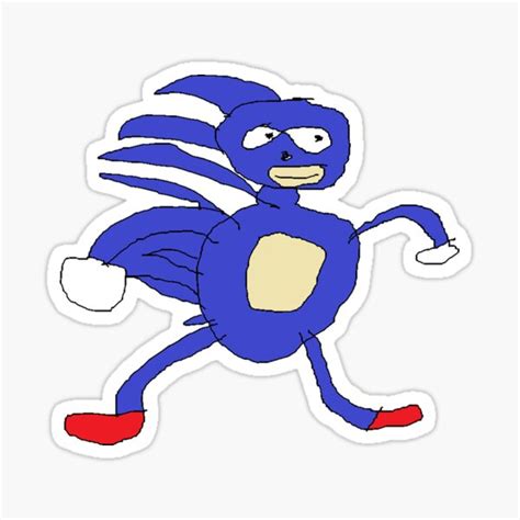 "sanic" Sticker for Sale by OfftheSpectrum | Redbubble