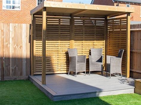 Slatted Wooden Garden Shelter | The Retreat | Outdoor pergola, Backyard ...