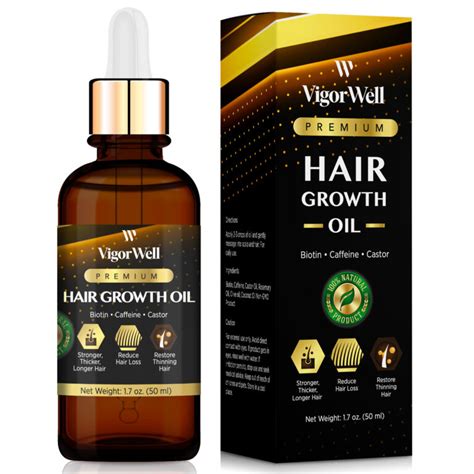 Hair Growth Oil Natural with Caffeine, Biotin and Castor – Hair Growth ...