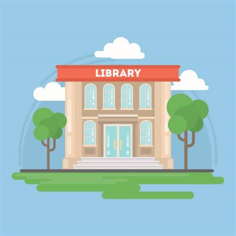 6,800+ Library Building Stock Illustrations, Royalty-Free Vector ...