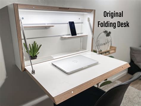 Wall Mounted Folding Desk Space Saving Desk Office Desk | Etsy