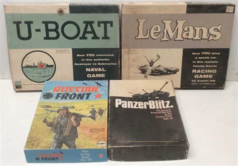 Sold Price: Vtg. 4Pc. Avalon Hill Military War Board Games - Invalid date PDT