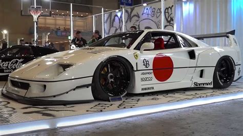 Ferrari F40 with Liberty Walk widebody kit debuts at Tokyo Auto Salon