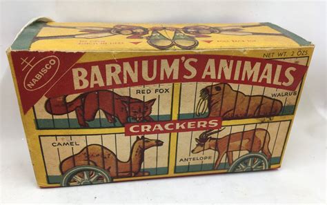 Vintage Animal Cracker Package Cardboard Box Barnums Animals Nabisco - Etsy | Animal crackers ...