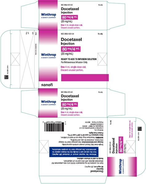 Docetaxel Injection, Concentrate - FDA prescribing information, side ...