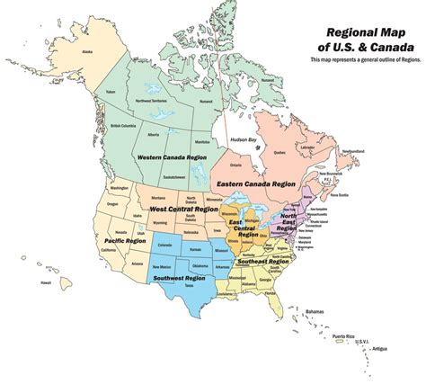 Major Sub-regions - U.S and Canada Culture Region