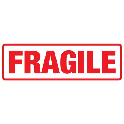 FRAGILE Labels 148mm x 50mm - Europa Industries