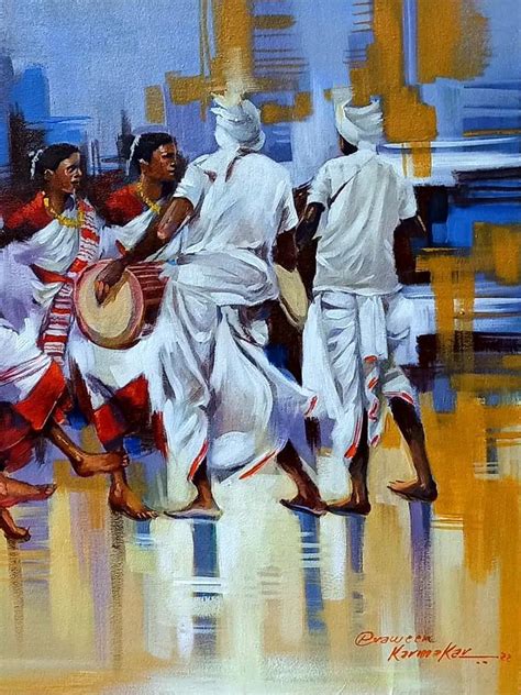 Jhumar Painting - Folk Dance Of Jharkhand | Acrylic On Canvas | By ...