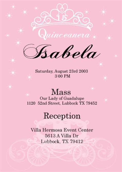 Invitations Templates For Quinceaneras In Spanish (9) - TEMPLATES EXAMPLE | TEMPLATES EXAMPLE ...