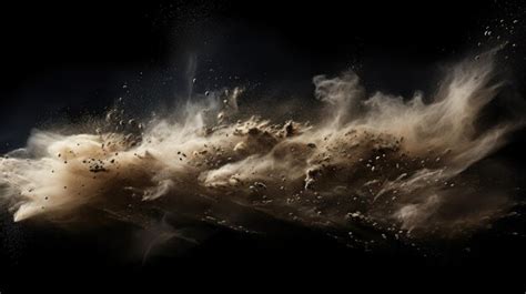 Premium AI Image | Dust isolated on black background