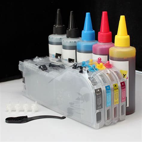 Refillable cartridge kit & Extra set Refill Ink LC103 LC105 LC107 for ...