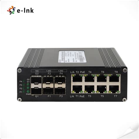 Industrial 8-Port 10/100/1000T + 4-Port 1G SFP + 2-Port 10G SFP+ ...