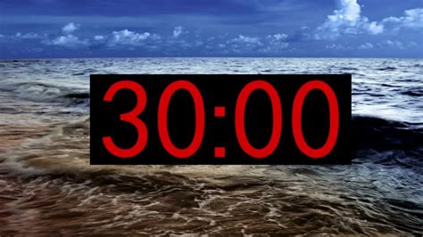 30 minute timer with sound at 10 seconds - YouTube