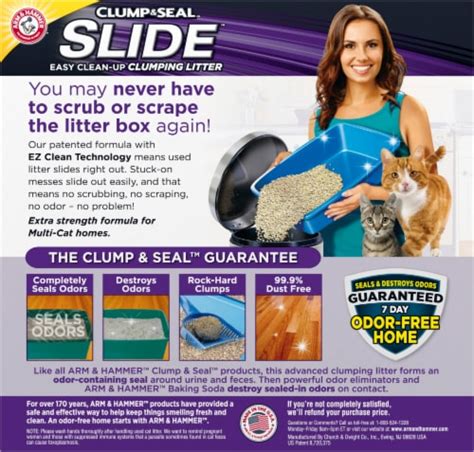 ARM & HAMMER Slide Easy Clean-Up Multi-Cat Clumping Cat Litter, 19 lb ...