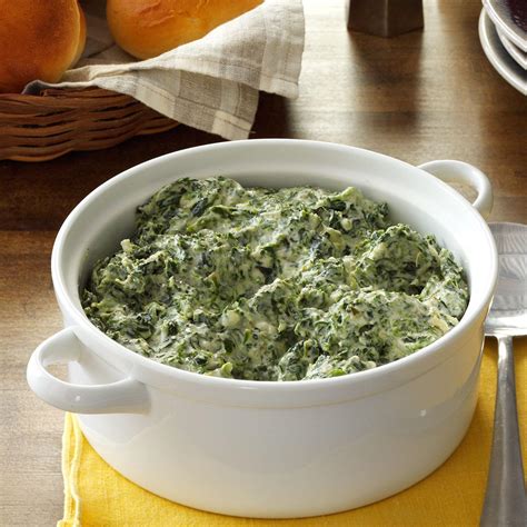 Three-Cheese Creamed Spinach Recipe | Taste of Home