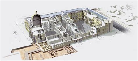 an architectural drawing of a large building